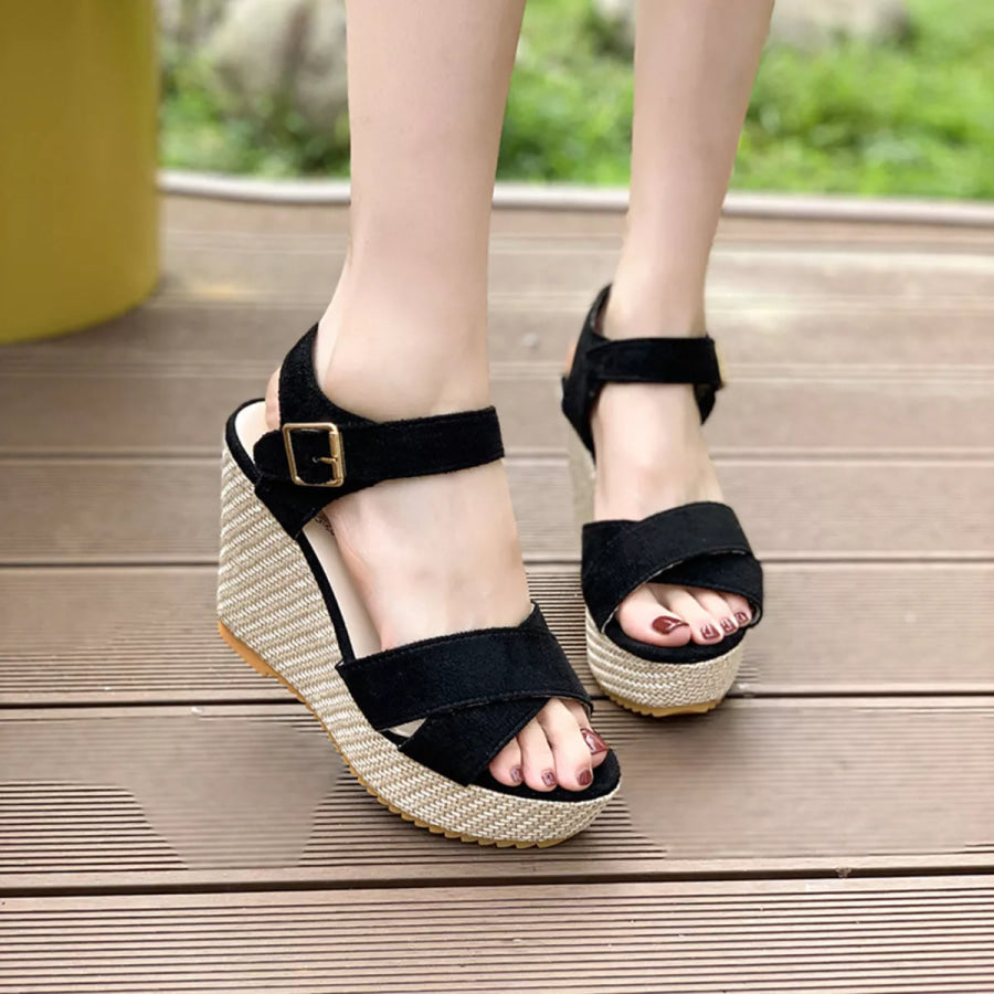 Open Toe Wedge Sandals Apparel and Accessories