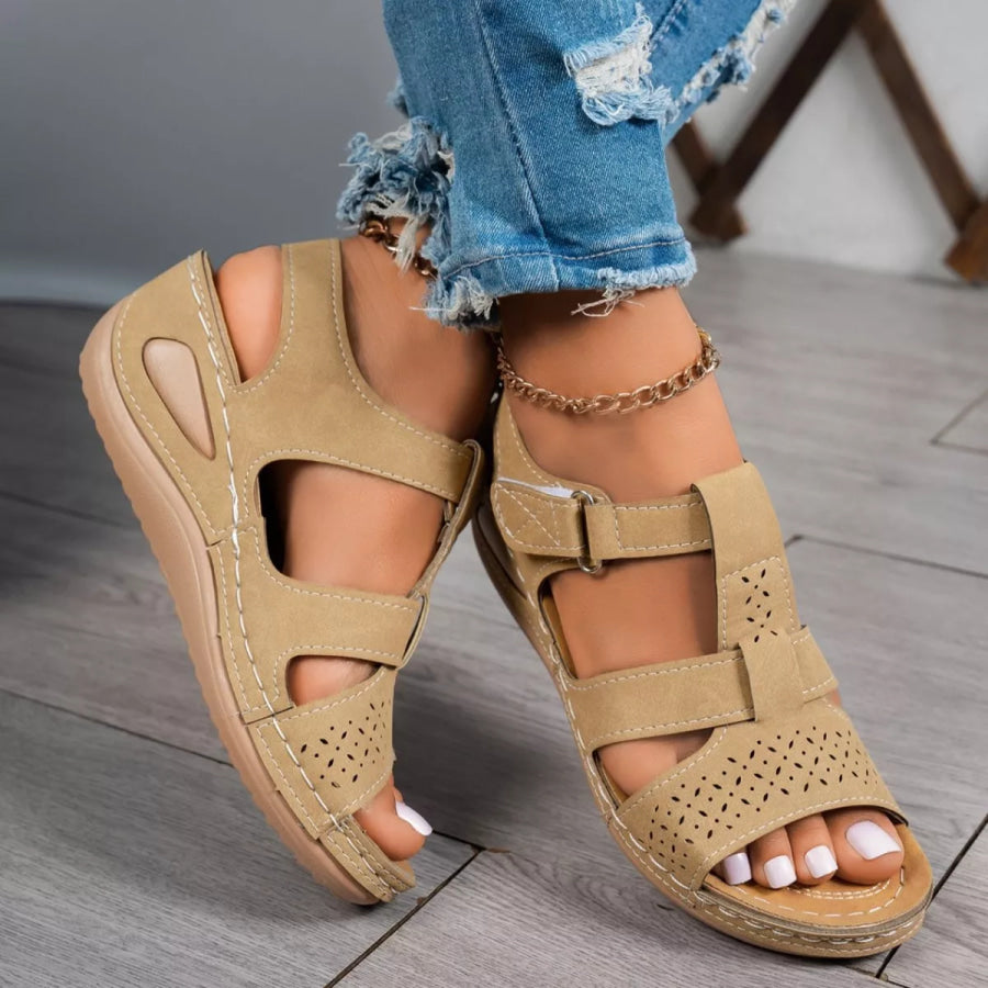 Open Toe Wedge Sandals Apparel and Accessories