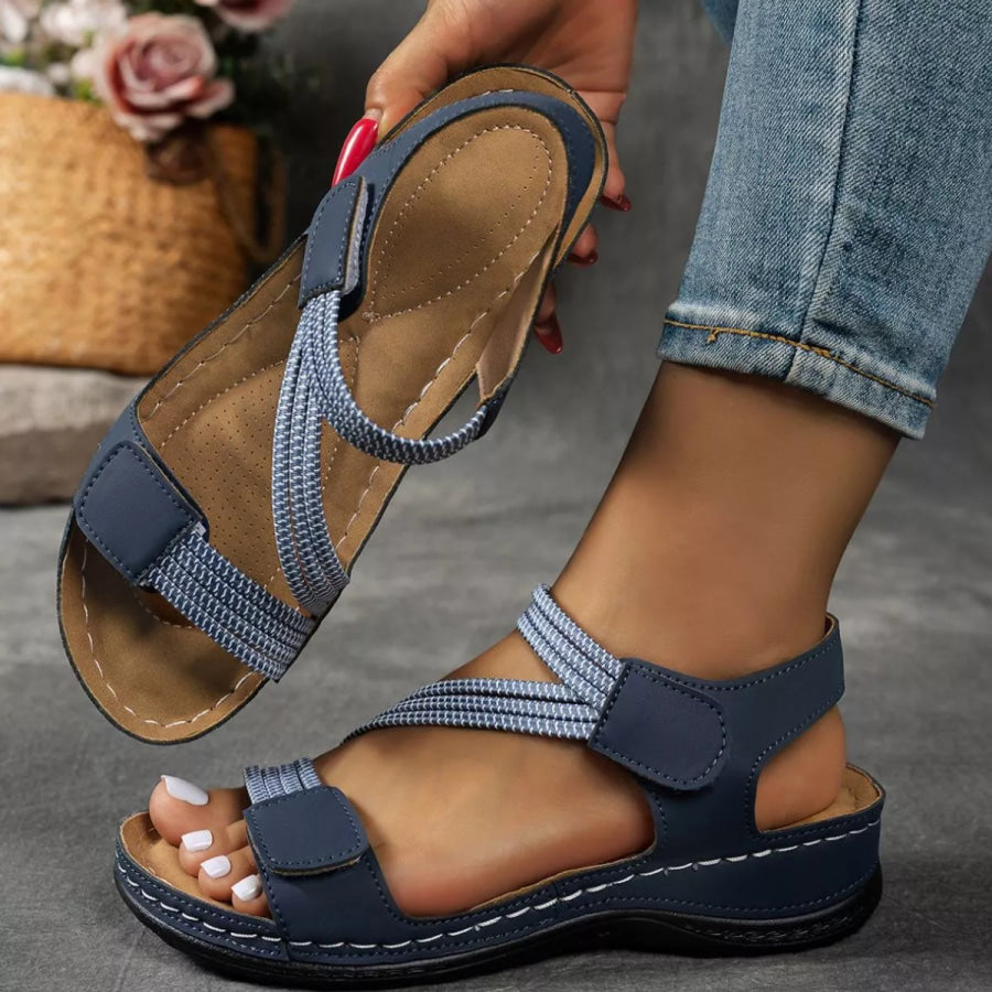Open Toe Wedge Sandals Apparel and Accessories