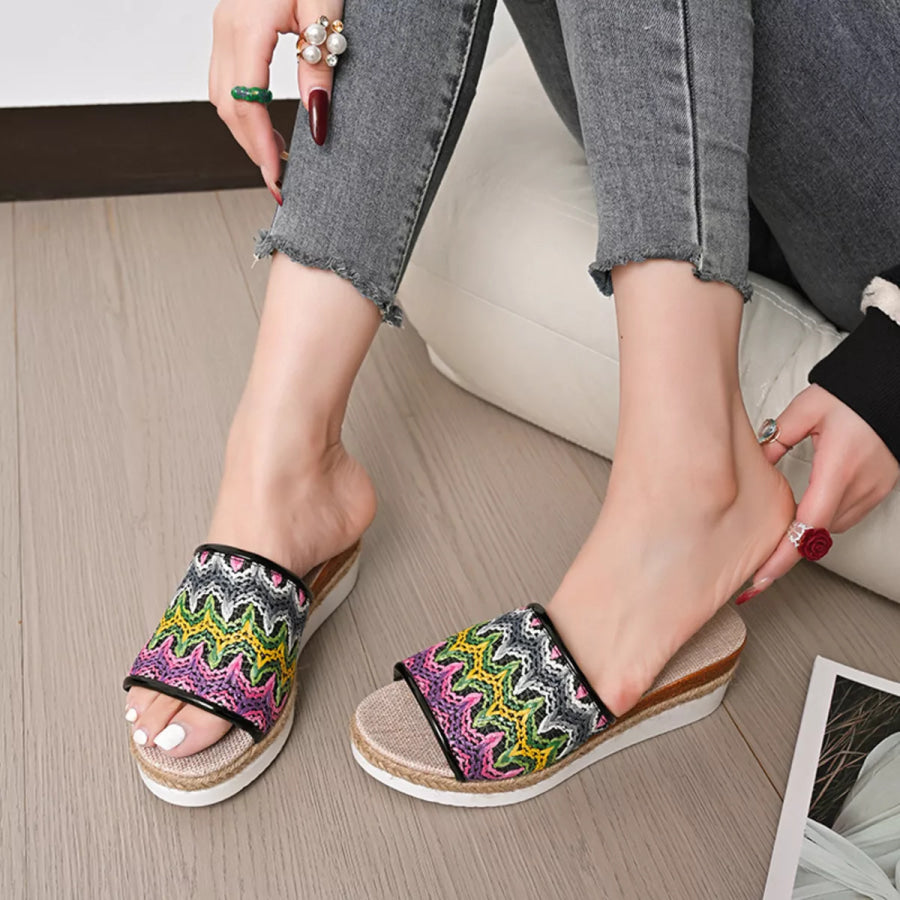 Open Toe Wedge Sandals Apparel and Accessories