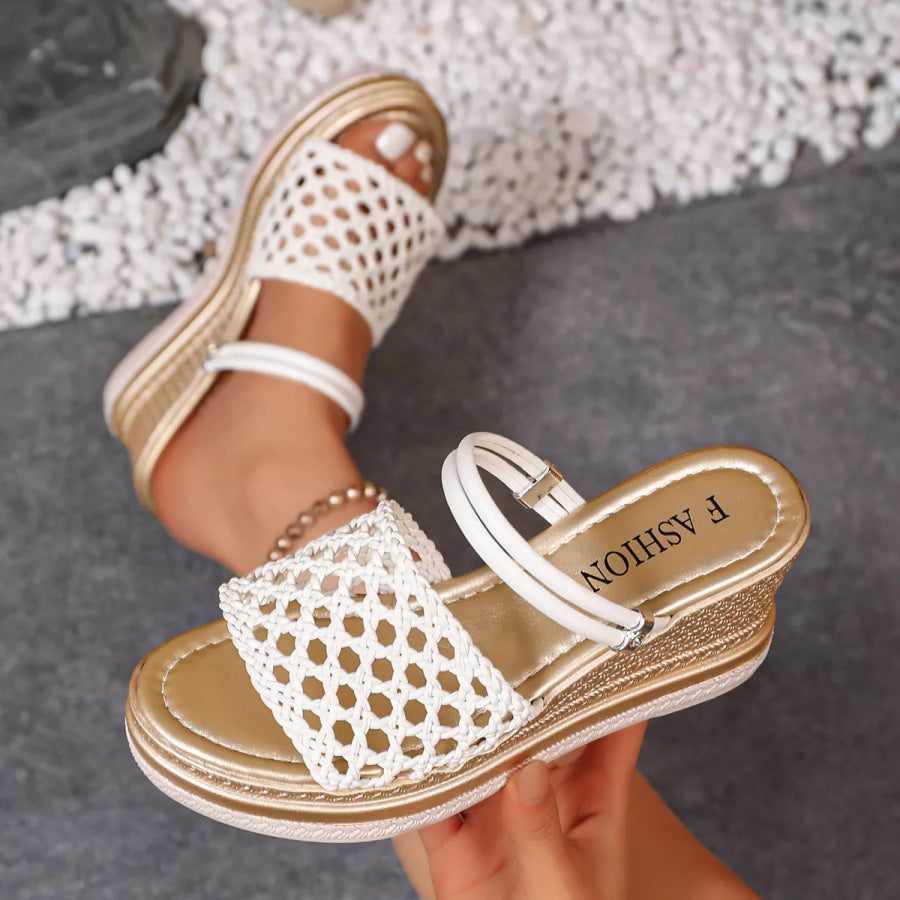 Open Toe Wedge Sandals Apparel and Accessories