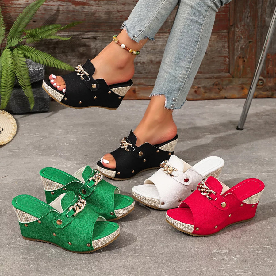 Open Toe Wedge Sandals Apparel and Accessories