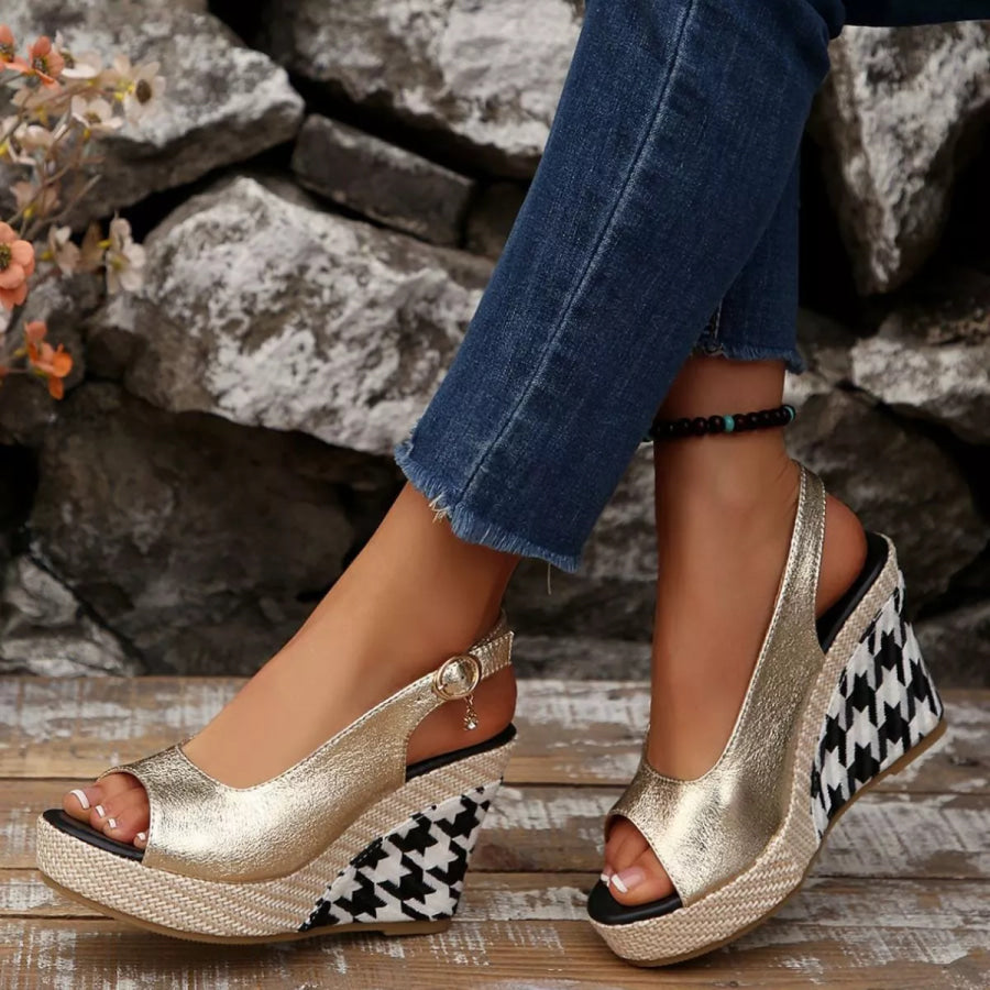 Open Toe Wedge Sandals Apparel and Accessories