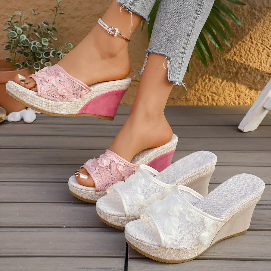 Open Toe Wedge Sandals Apparel and Accessories