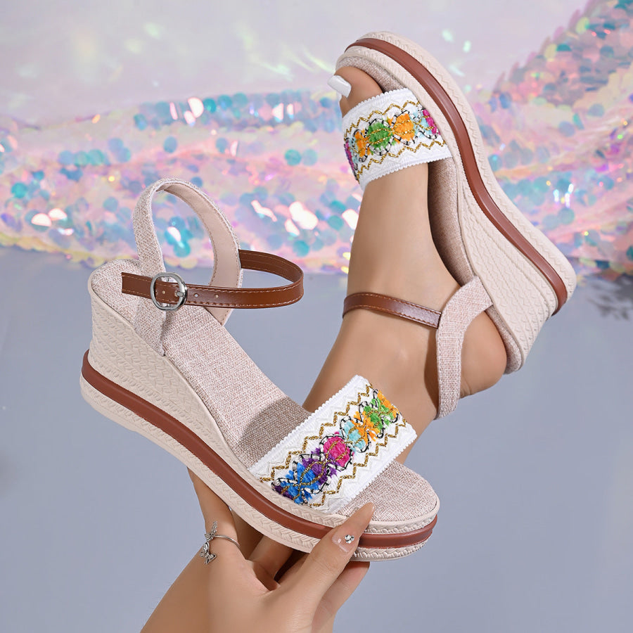 Open Toe Wedge Sandals Apparel and Accessories