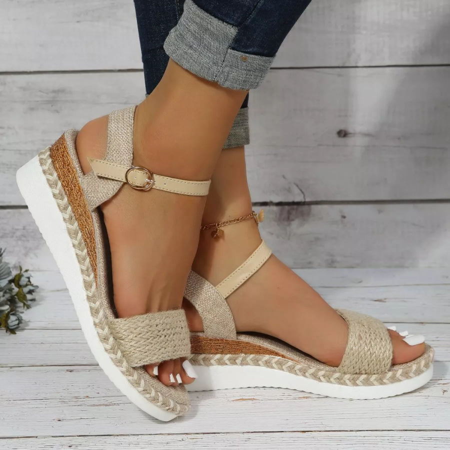 Open Toe Wedge Sandals Apparel and Accessories