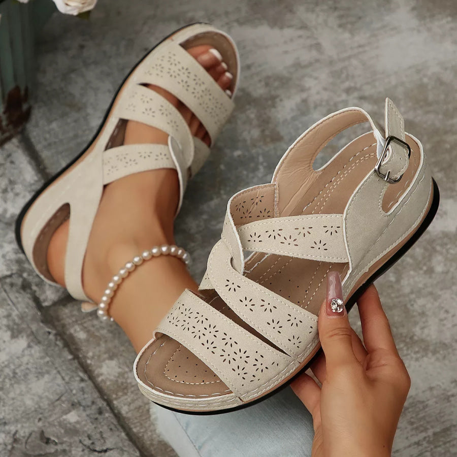 Open Toe Wedge Sandals Apparel and Accessories