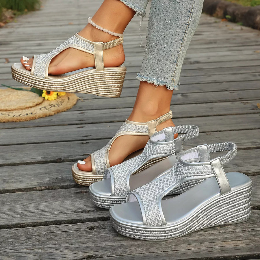 Open Toe Wedge Sandals Apparel and Accessories