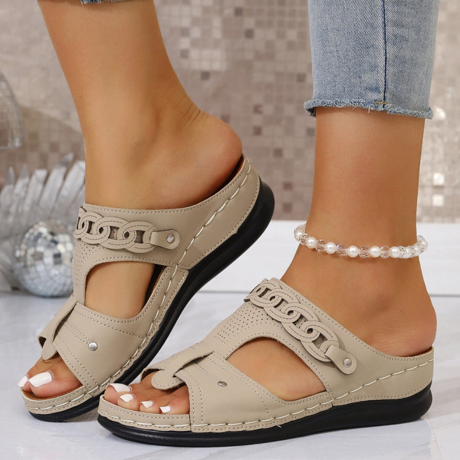 Open Toe Wedge Sandals Apparel and Accessories
