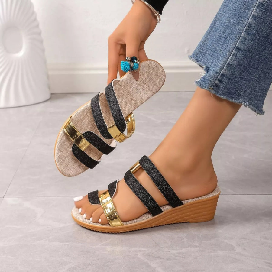 Open Toe Wedge Sandals Apparel and Accessories