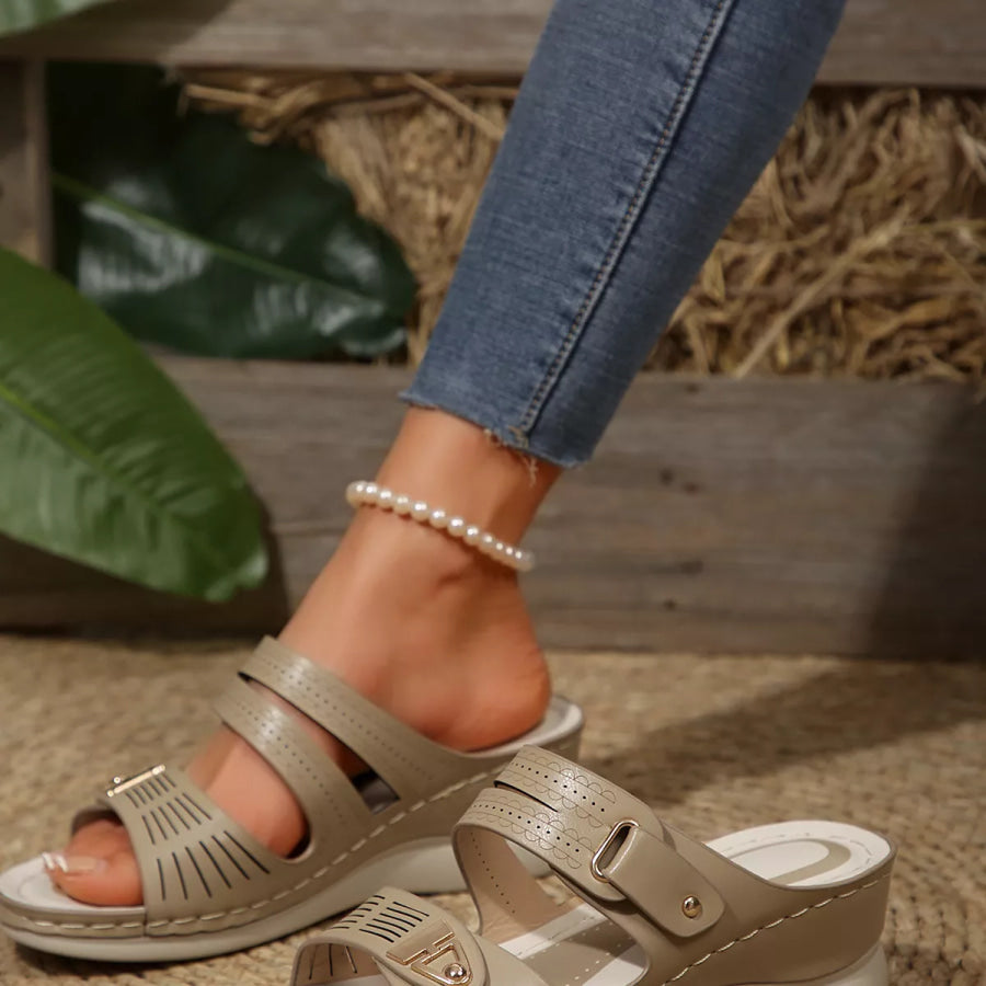 Open Toe Wedge Sandals Apparel and Accessories