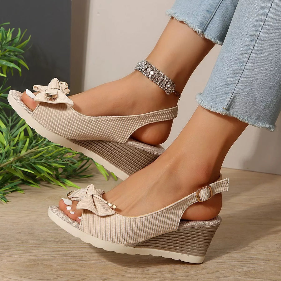 Open Toe Wedge Sandals Apparel and Accessories