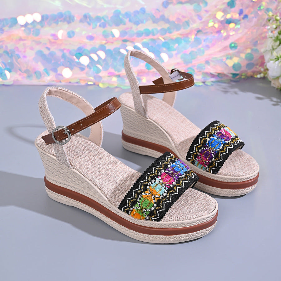 Open Toe Wedge Sandals Apparel and Accessories