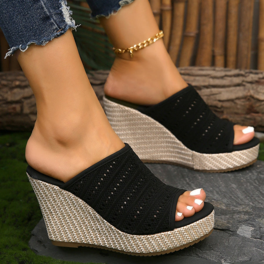 Open Toe Wedge Sandals Apparel and Accessories
