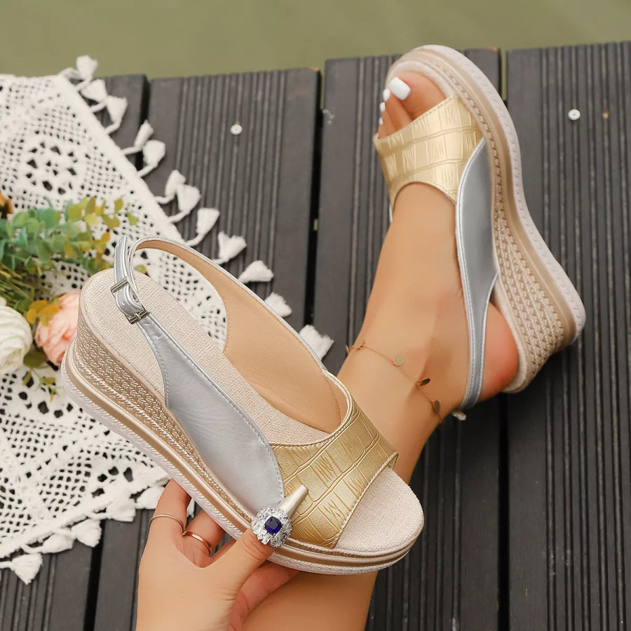 Open Toe Wedge Sandals Apparel and Accessories