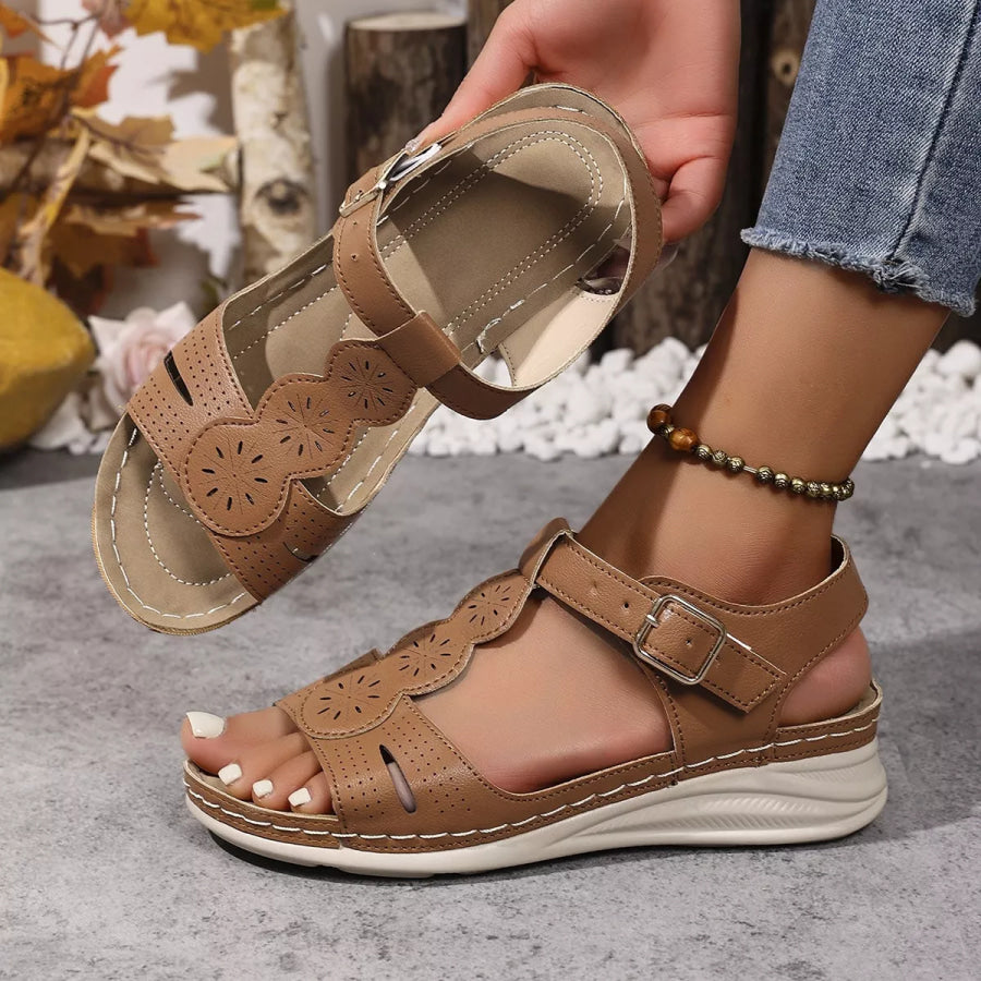 Open Toe Wedge Sandals Apparel and Accessories