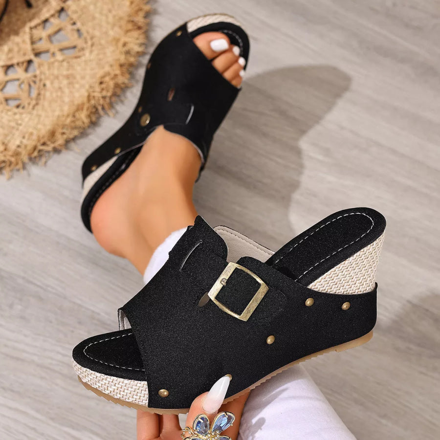 Open Toe Wedge Sandals Apparel and Accessories