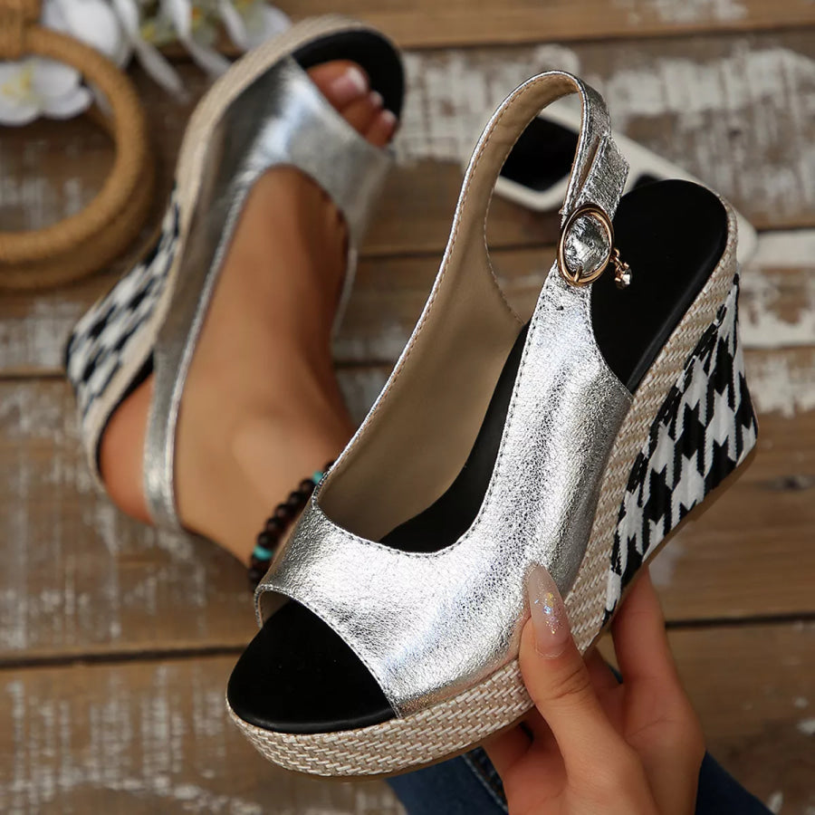 Open Toe Wedge Sandals Apparel and Accessories