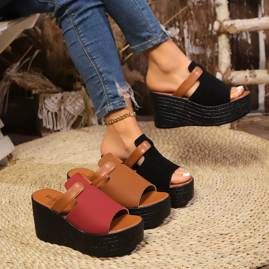 Open Toe Wedge Sandals Apparel and Accessories