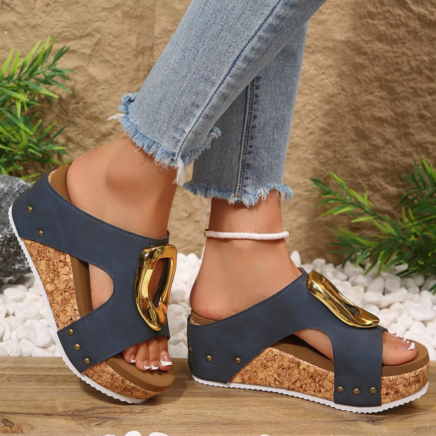 Open Toe Wedge Sandals Apparel and Accessories