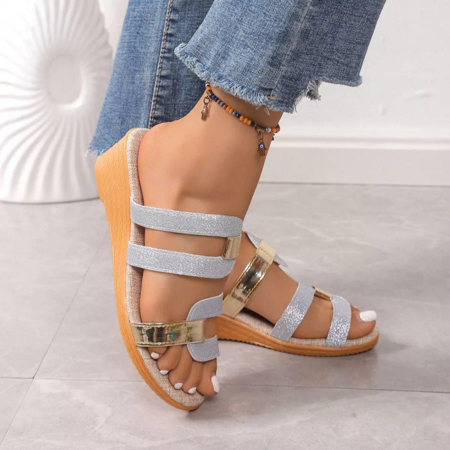Open Toe Wedge Sandals Apparel and Accessories