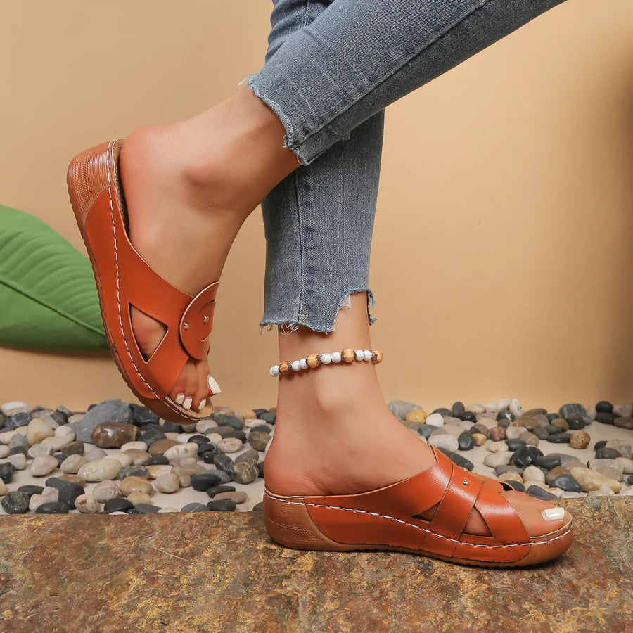 Open Toe Wedge Sandals Apparel and Accessories
