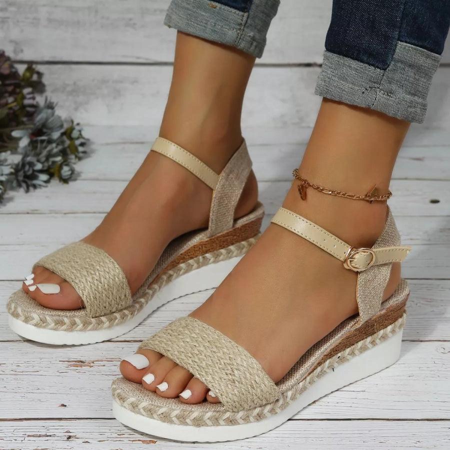 Open Toe Wedge Sandals Apparel and Accessories
