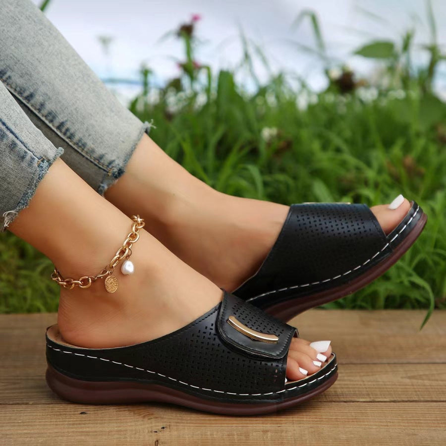 Open Toe Wedge Sandals Apparel and Accessories