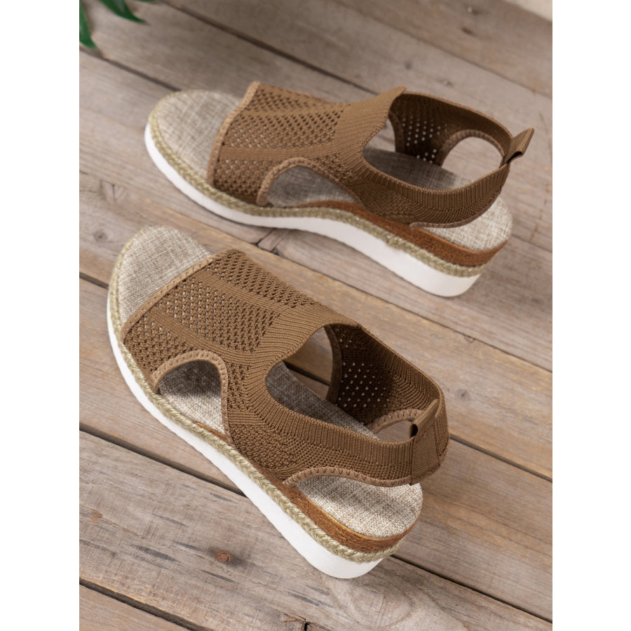 Open Toe Woven Wedge Sandals Apparel and Accessories