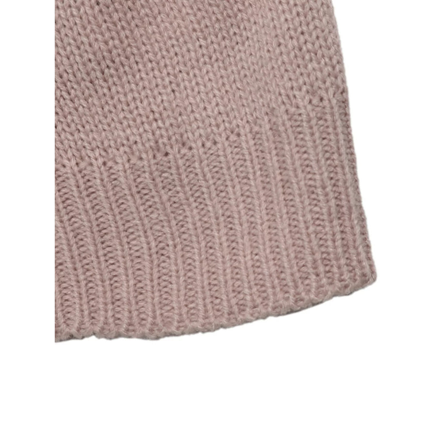 Openwork Mock Neck Sweater Apparel and Accessories