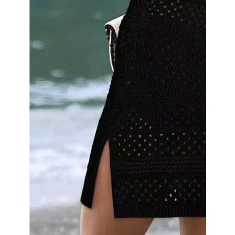 Openwork Scoop Neck Cover Up Apparel and Accessories