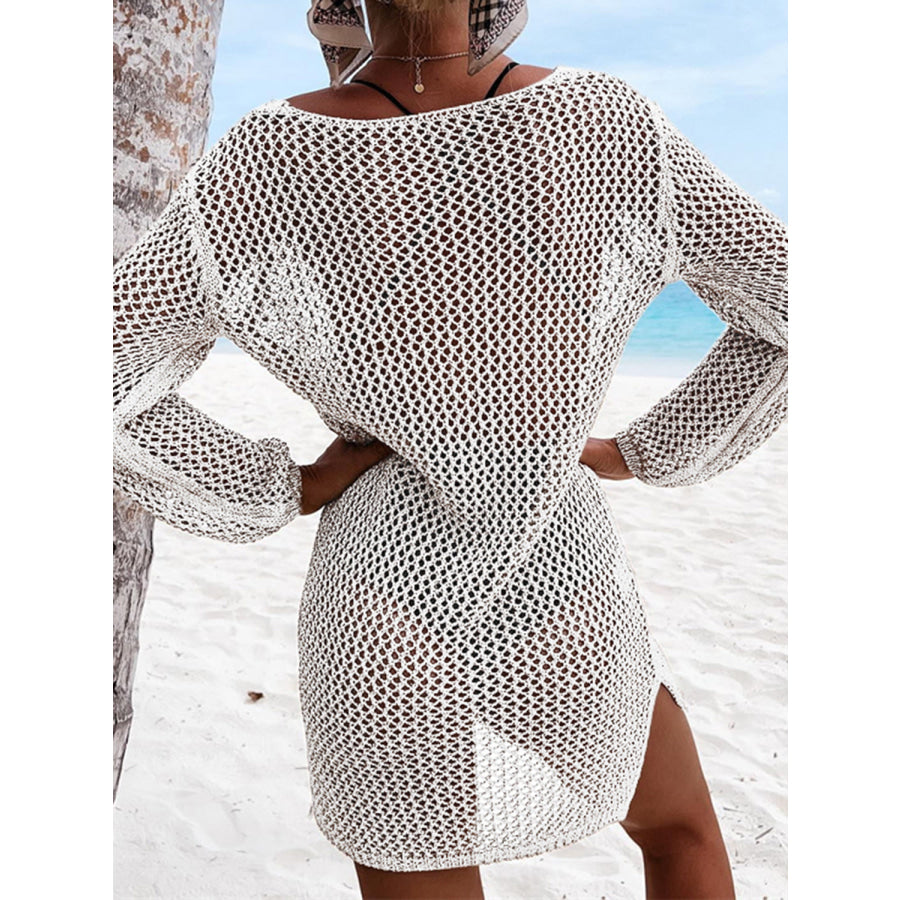 Openwork Tie Neck Cover - Up Apparel and Accessories