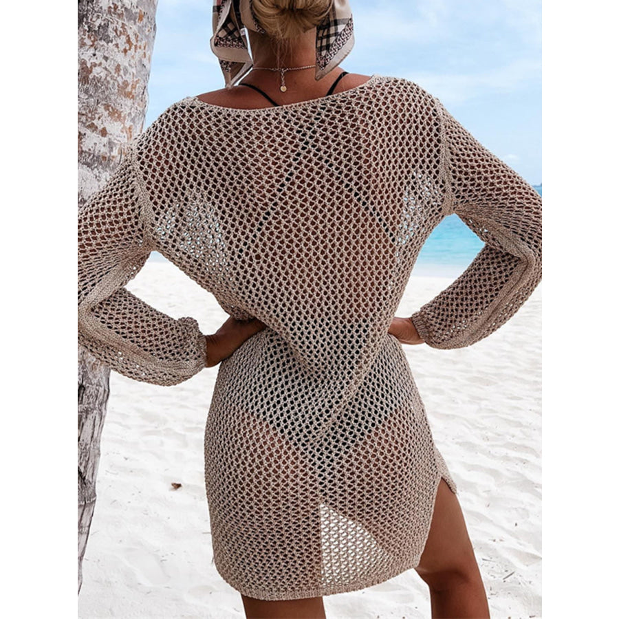 Openwork Tie Neck Cover - Up Apparel and Accessories
