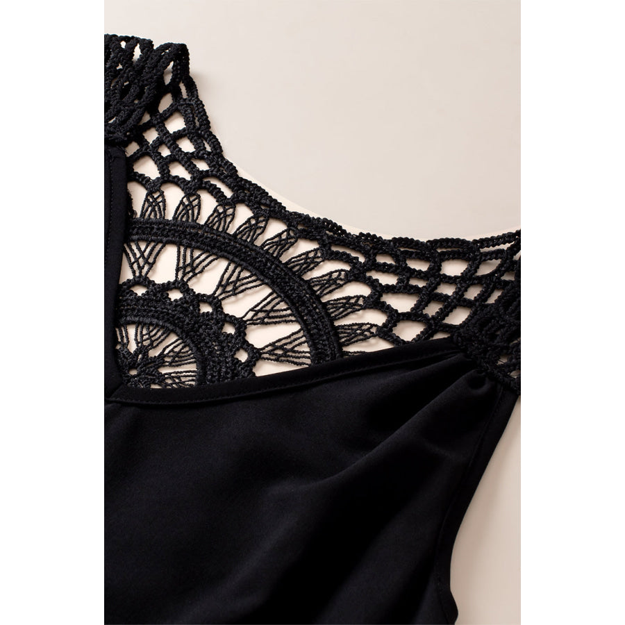 Openwork V-Neck Tank Apparel and Accessories