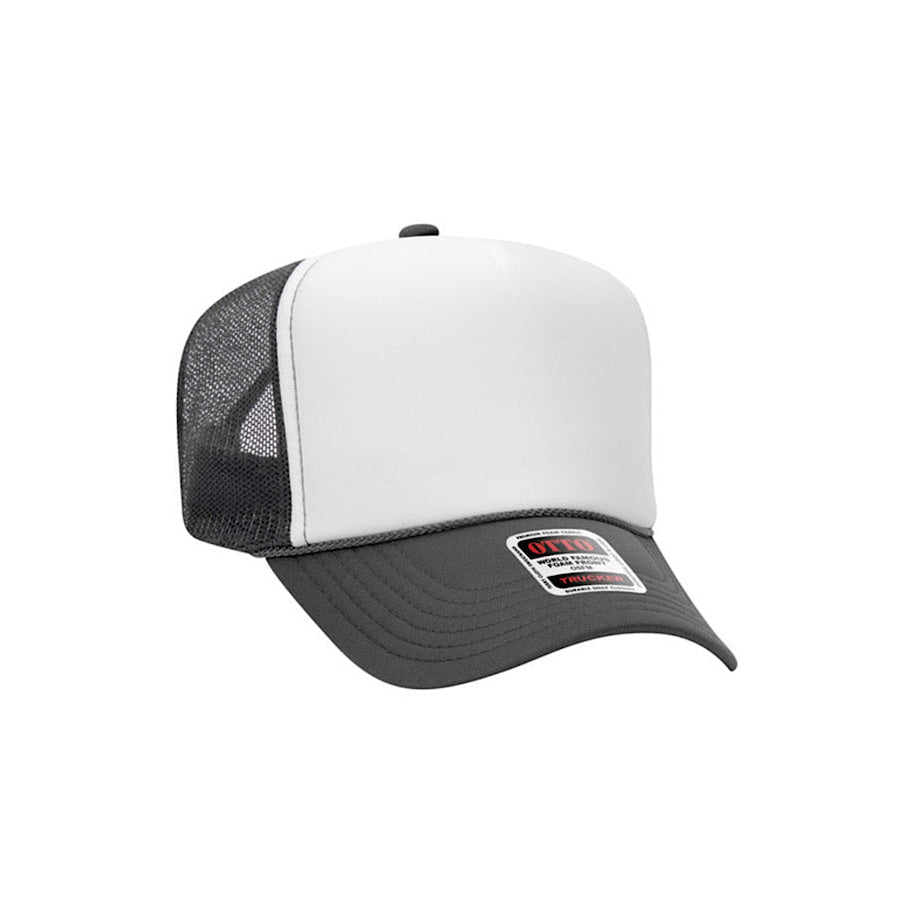 OTTO Gray White Trucker Hat WS 620 Hats