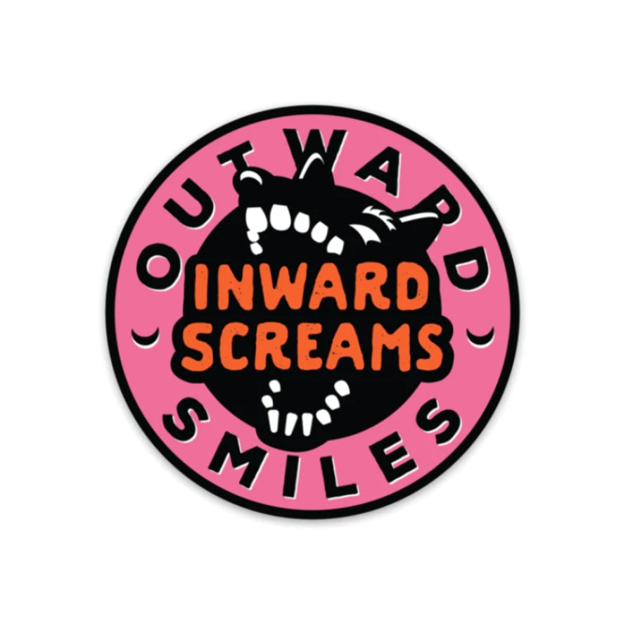 Outward Smiles Inward Screams Sticker sticker