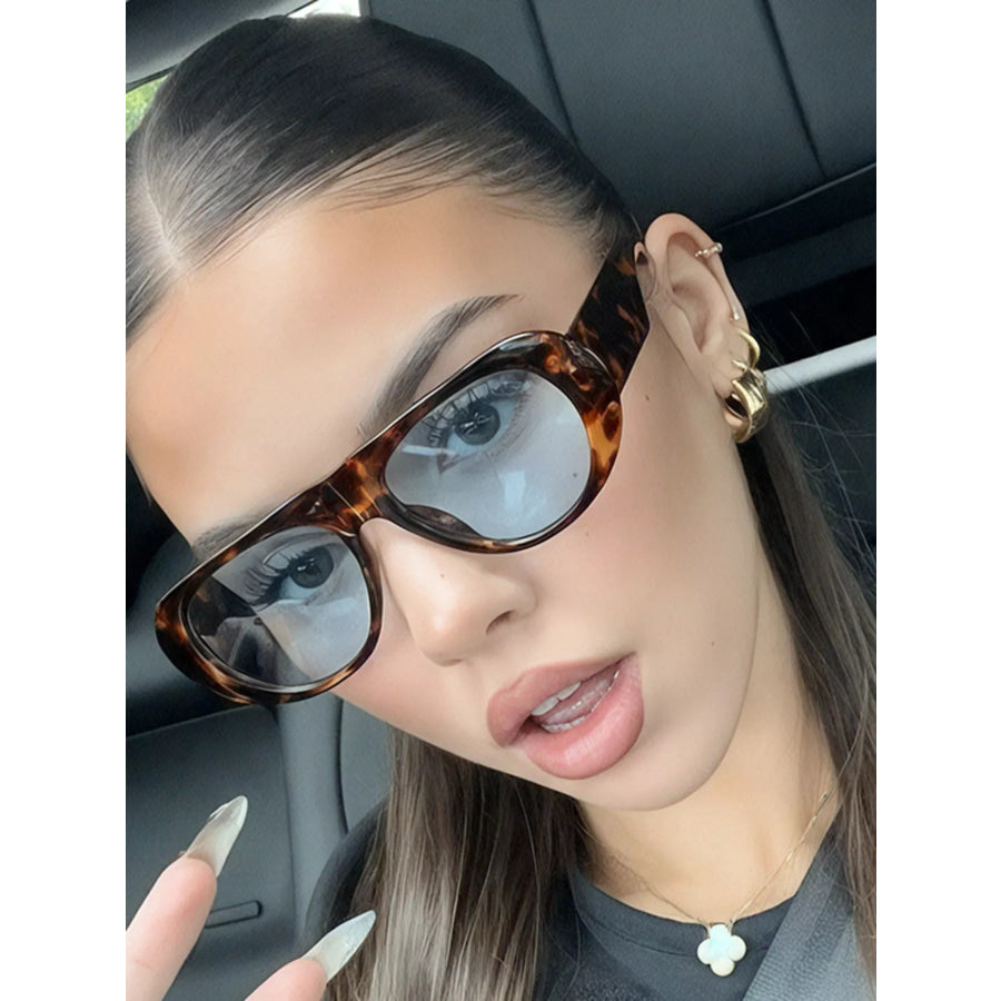 Oval Frame Sunglasses with UV Protection Style C / One Size Apparel and Accessories