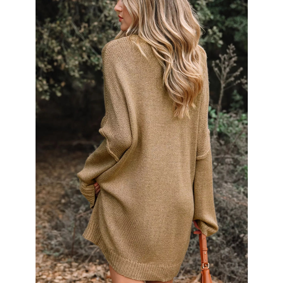 Oversize Drop Shoulder Slouchy Sweater Dress Apparel and Accessories