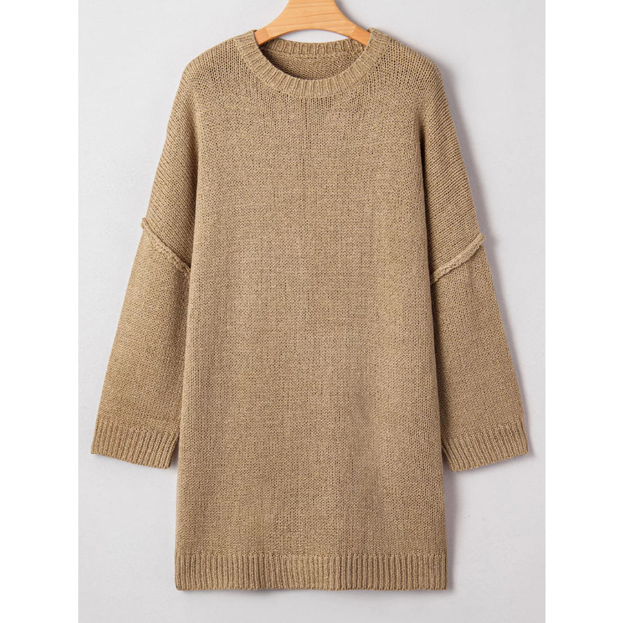Oversize Drop Shoulder Slouchy Sweater Dress Apparel and Accessories