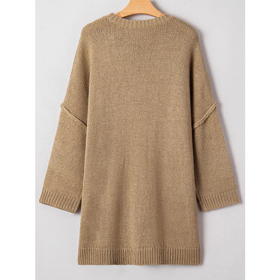 Oversize Drop Shoulder Slouchy Sweater Dress Apparel and Accessories
