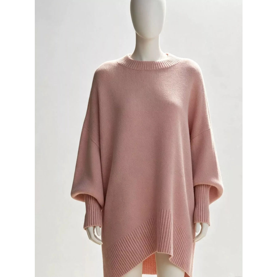 Oversized Batwing Sleeve Sweater Pink / S Apparel and Accessories