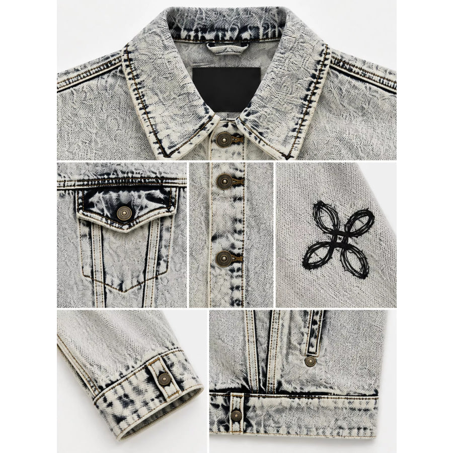 Oversized Button Up Denim Jacket Apparel and Accessories