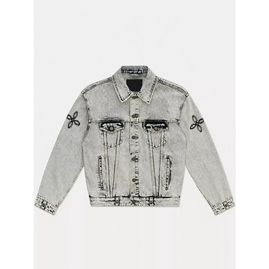 Oversized Button Up Denim Jacket Apparel and Accessories