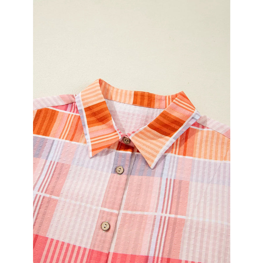 Oversized Check Tunic Shirt Apparel and Accessories