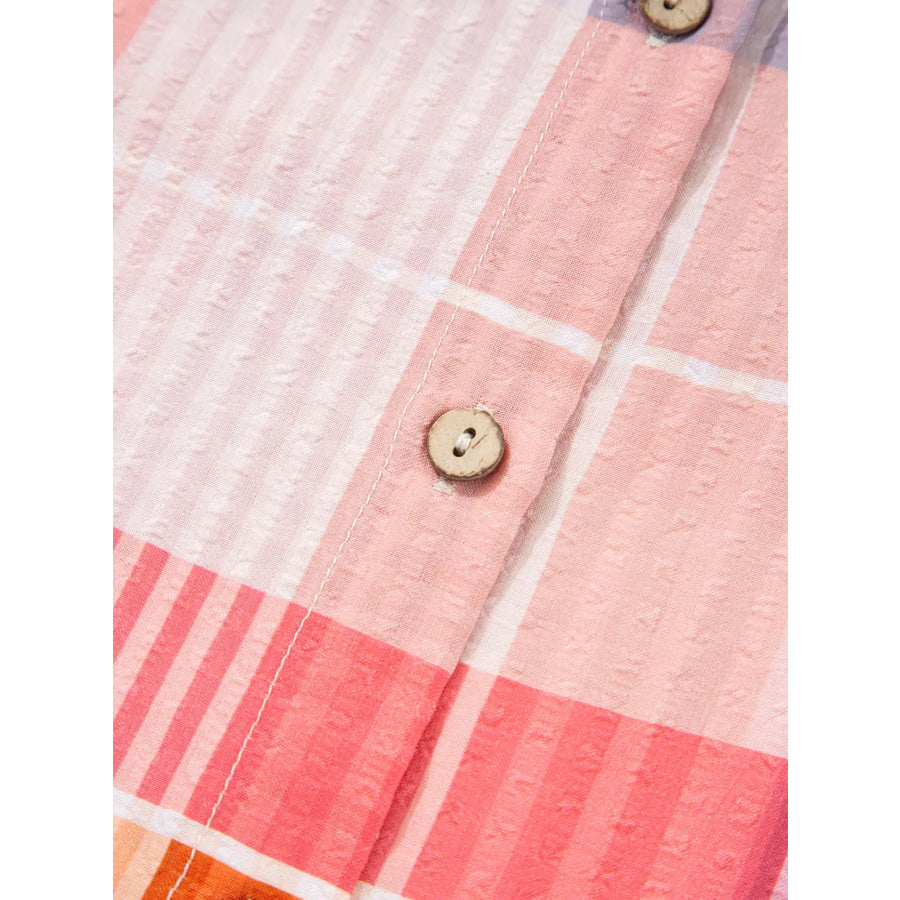 Oversized Check Tunic Shirt Apparel and Accessories
