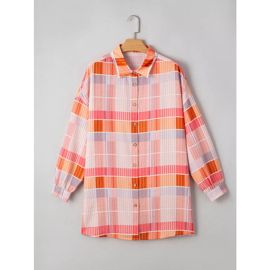 Oversized Check Tunic Shirt Apparel and Accessories