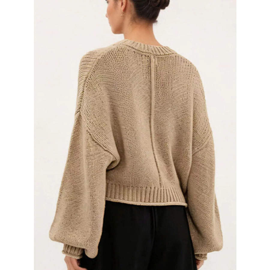 Oversized Chunky Knit Sweater Apparel and Accessories