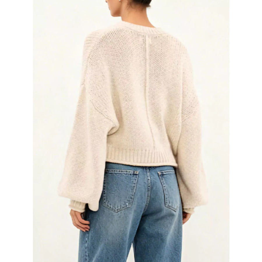 Oversized Chunky Knit Sweater Apparel and Accessories