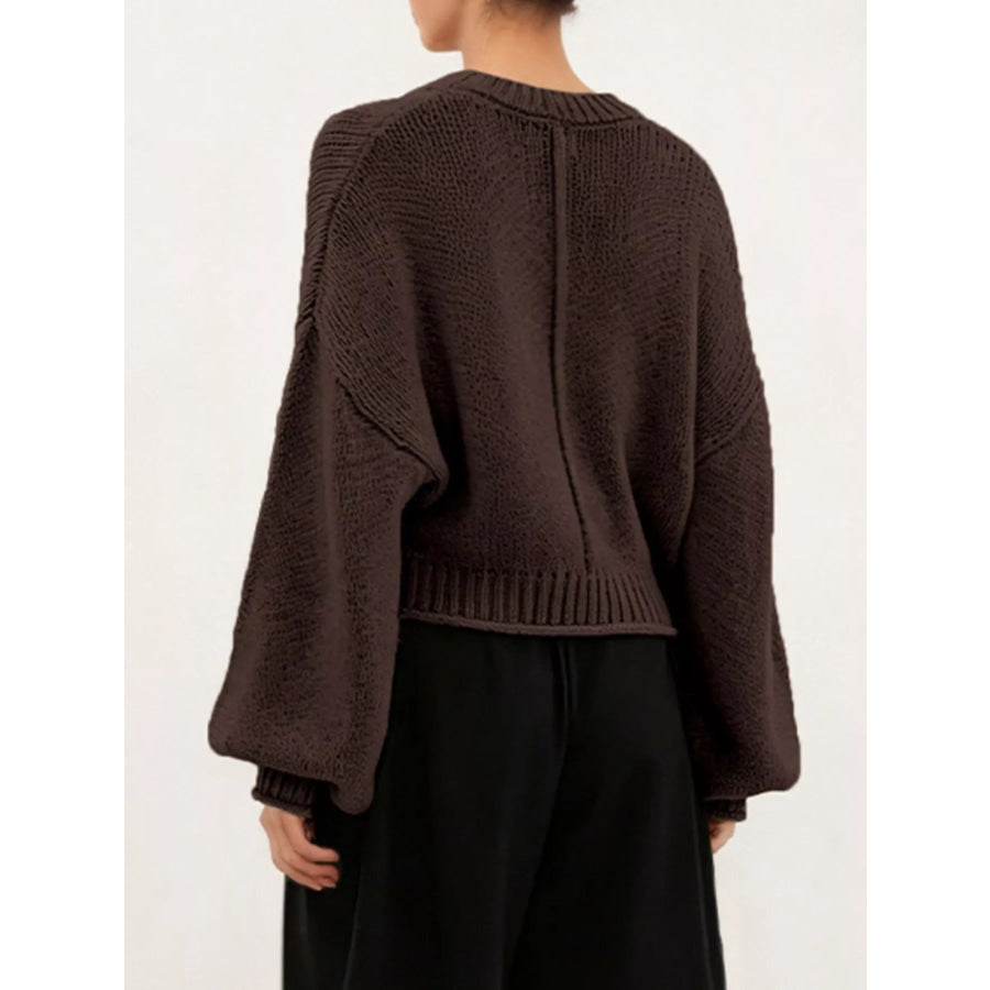 Oversized Chunky Knit Sweater Apparel and Accessories