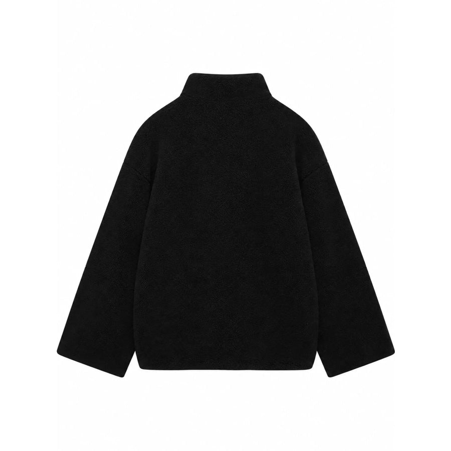 Oversized Cozy Sherpa Fleece Zip-Up Jacket Apparel and Accessories
